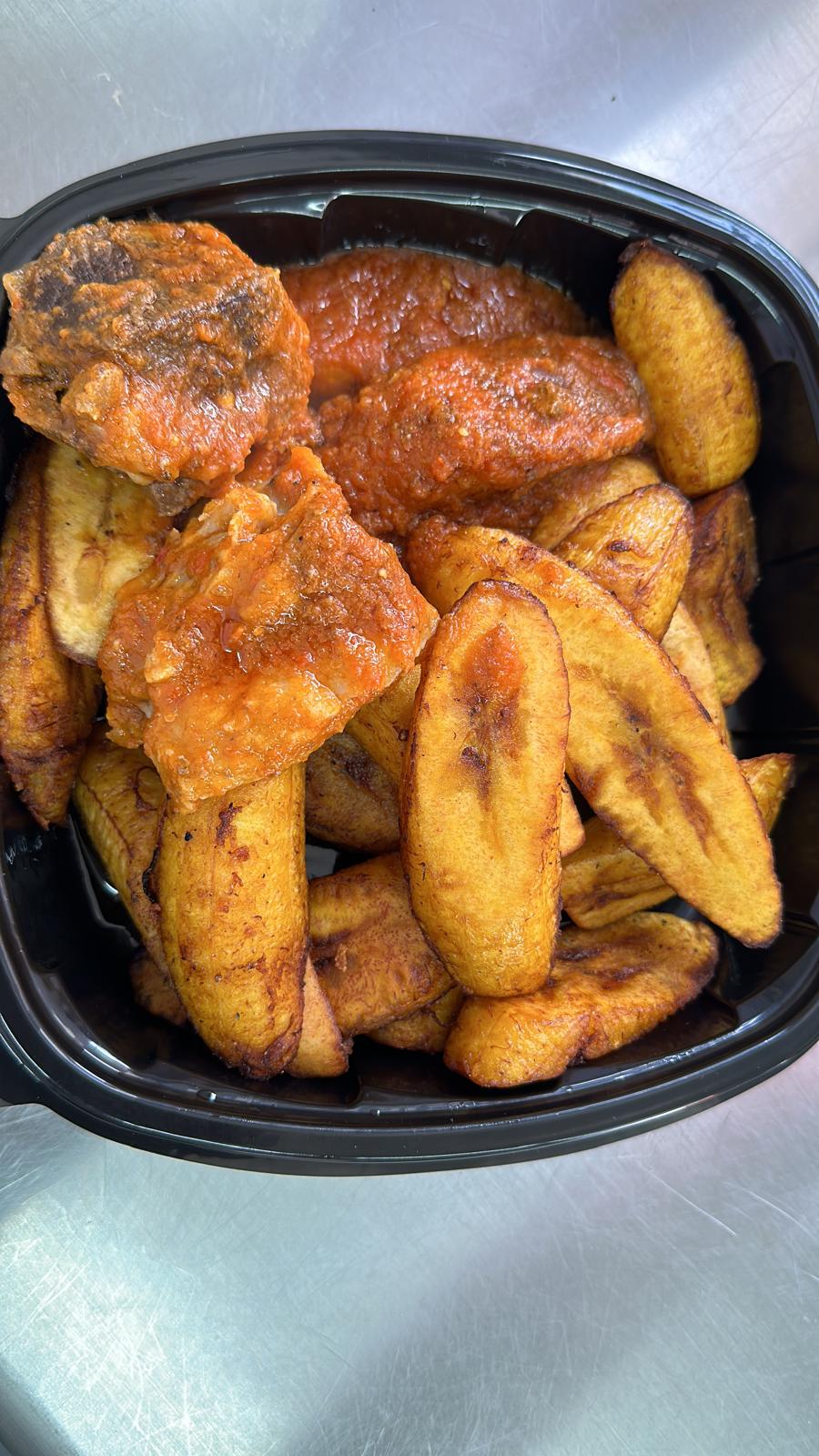 Fried Plantain with Protein